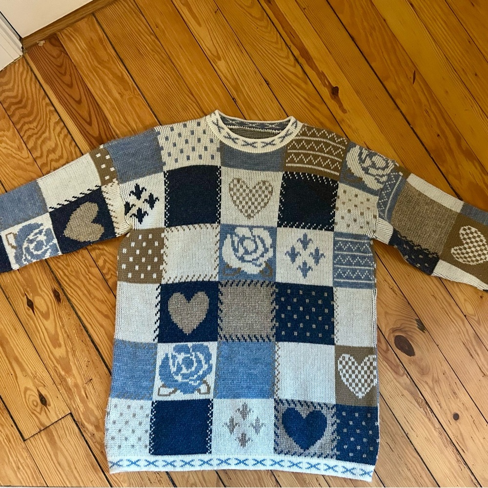 Vintage Quilt Pattern Dana Scott Grandma Core Sweater